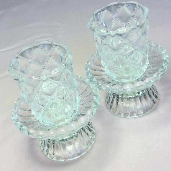 FINAL SALE PRICE Milk Glass/Glass Candle Accents for the Home - Picture 6 of 8